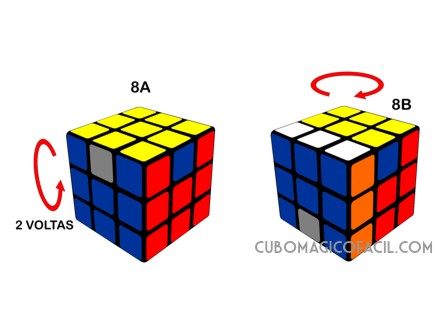 Cubo Mágico Fácil: Etapa 8: Os Blocos do Meio da Camada de Cima